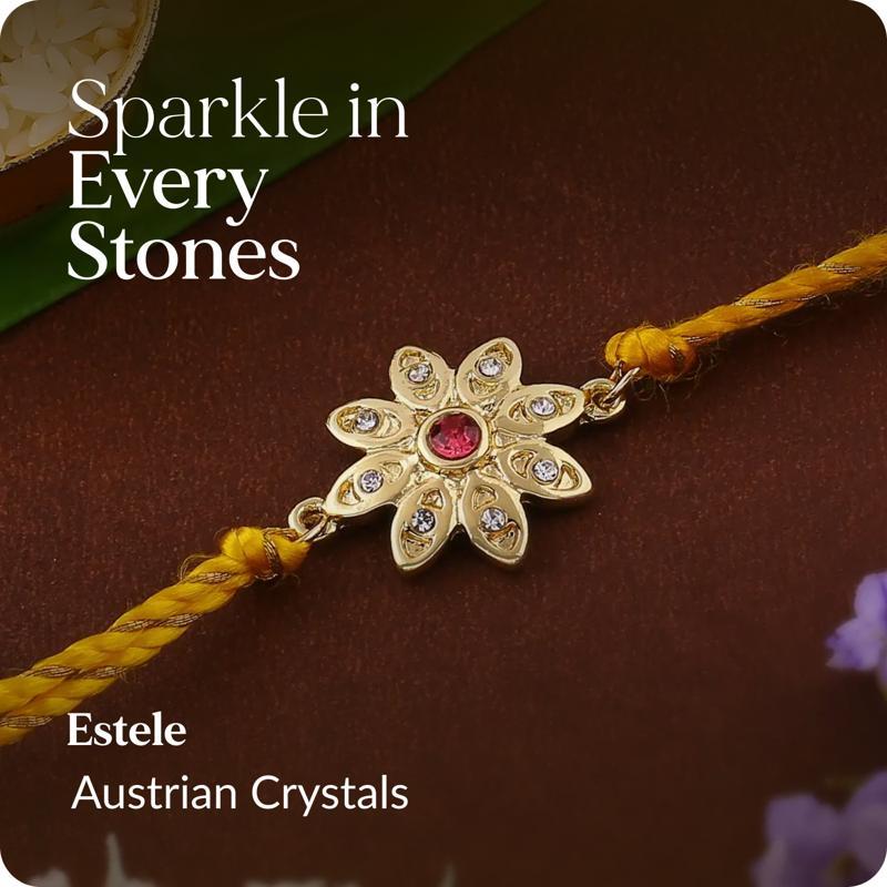 Sparkle in every stones - Estele Austrian Crystals Rakhi