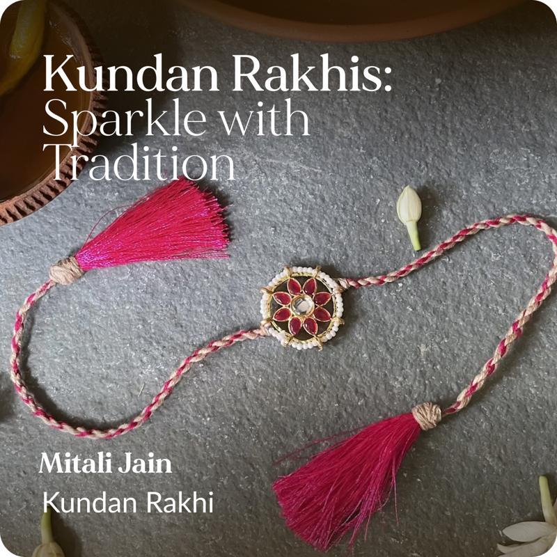 Kundan Rakhis: Sparkle with Tradition - Mitali Jain Kundan Rakhi