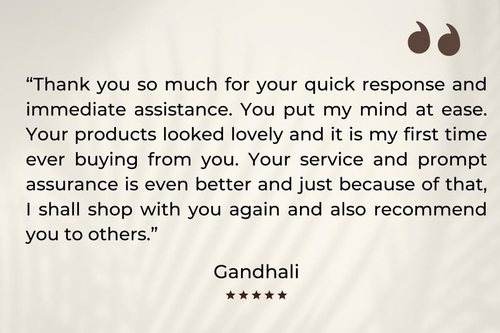 Testimonial from Gandhali